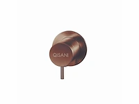 Qisani - flow - thermostatische inbouwkraan 1-weg rond afbouwdeel - copper