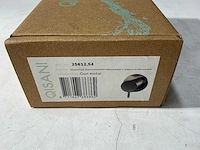 Qisani - flow - thermostatische inbouwkraan 1-weg rond afbouwdeel - gun metal - afbeelding 3 van  4