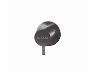 Qisani - flow - thermostatische inbouwkraan 1-weg rond afbouwdeel - gun metal