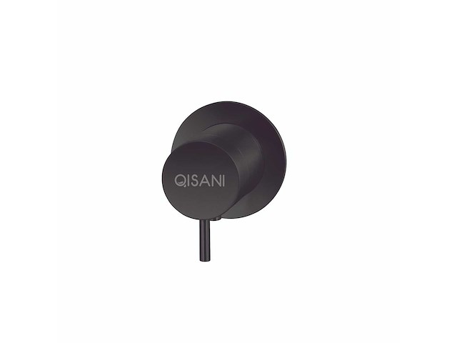 Qisani - flow - thermostatische inbouwkraan 1-weg rond afbouwdeel - zwart - afbeelding 4 van  4