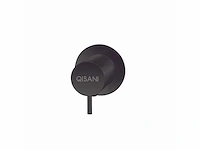Qisani - flow - thermostatische inbouwkraan 1-weg rond afbouwdeel - zwart