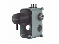 Qisani - flow - thermostatische inbouwkraan 1-weg rond afbouwdeel - zwart - afbeelding 2 van  4