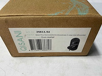 Qisani - flow - thermostatische inbouwkraan 2-weg ovaal afbouwdeel - gun metal - afbeelding 3 van  4
