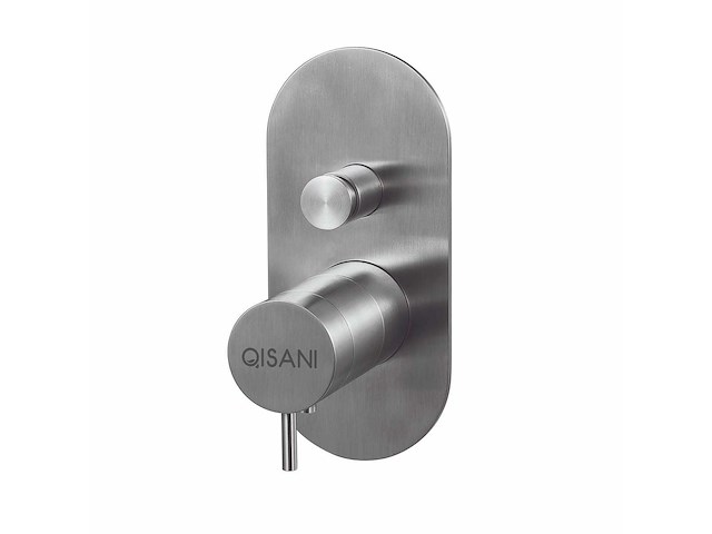 Qisani - flow - thermostatische inbouwkraan 2-weg ovaal afbouwdeel - rvs - afbeelding 1 van  2