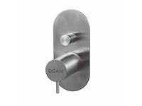 Qisani - flow - thermostatische inbouwkraan 2-weg ovaal afbouwdeel - rvs - afbeelding 1 van  5