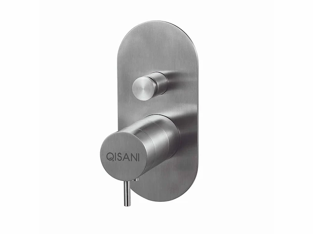 Qisani - flow - thermostatische inbouwkraan 2-weg ovaal afbouwdeel - rvs - afbeelding 1 van  5
