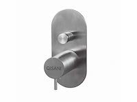 Qisani - flow - thermostatische inbouwkraan 2-weg ovaal afbouwdeel - rvs