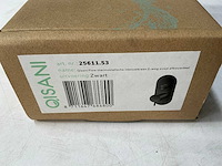 Qisani - flow - thermostatische inbouwkraan 2-weg ovaal afbouwdeel - zwart - afbeelding 1 van  5