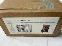 Qisani - flow - thermostatische inbouwkraan 2-weg vierkant afbouwdeel - copper - afbeelding 4 van  5