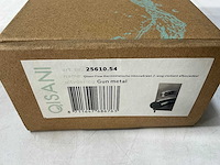 Qisani - flow - thermostatische inbouwkraan 2-weg vierkant afbouwdeel - gun metal - afbeelding 4 van  5