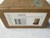 Qisani - flow - thermostatische inbouwkraan 2-weg vierkant afbouwdeel - light gold - afbeelding 4 van  5
