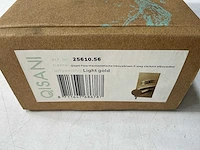 Qisani - flow - thermostatische inbouwkraan 2-weg vierkant afbouwdeel - light gold - afbeelding 4 van  5