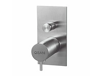 Qisani - flow - thermostatische inbouwkraan 2-weg vierkant afbouwdeel - rvs - afbeelding 1 van  1