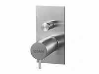 Qisani - flow - thermostatische inbouwkraan 2-weg vierkant afbouwdeel - rvs