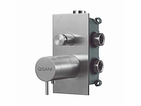 Qisani - flow - thermostatische inbouwkraan 2-weg vierkant afbouwdeel - rvs - afbeelding 2 van  5
