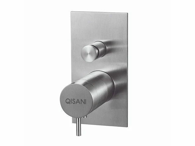Qisani - flow - thermostatische inbouwkraan 2-weg vierkant afbouwdeel - rvs - afbeelding 1 van  5