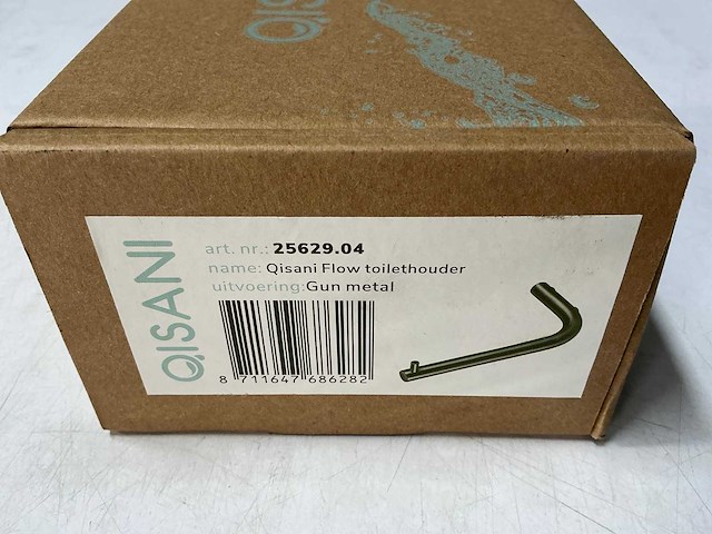 Qisani - flow - toiletrolhouder - gun metal - afbeelding 2 van  3
