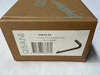 Qisani - flow - toiletrolhouder - gun metal - afbeelding 2 van  3