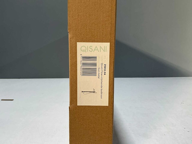 Qisani - flow - vrijstaande badkraan - gun metal - afbeelding 2 van  3