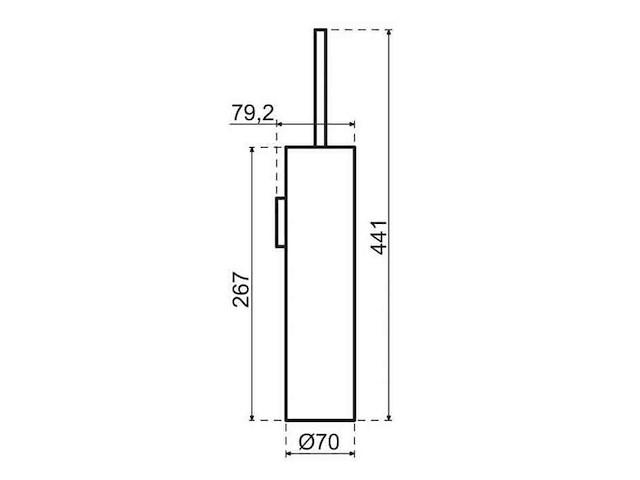 Qisani - flow - wandtoiletborstel met houder - zwart - afbeelding 2 van  2