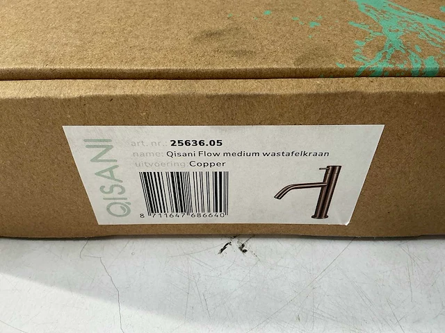 Qisani - flow - wastafelkraan - copper 21 cm - afbeelding 3 van  4