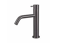 Qisani - flow - wastafelkraan - gun metal 21 cm