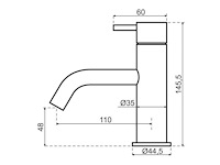 Qisani - flow - wastafelkraan - gun metal - afbeelding 2 van  2