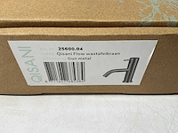 Qisani - flow - wastafelkraan - gun metal - afbeelding 3 van  4