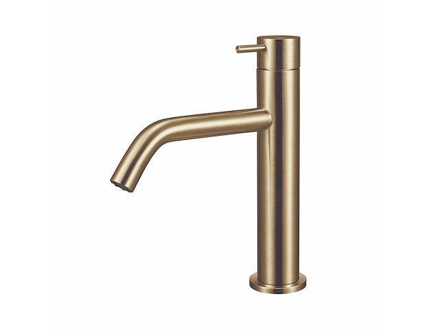 Qisani - flow - wastafelkraan - light gold 21 cm - afbeelding 1 van  4