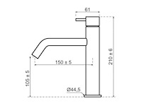 Qisani - flow - wastafelkraan - rvs 21 cm - afbeelding 2 van  2