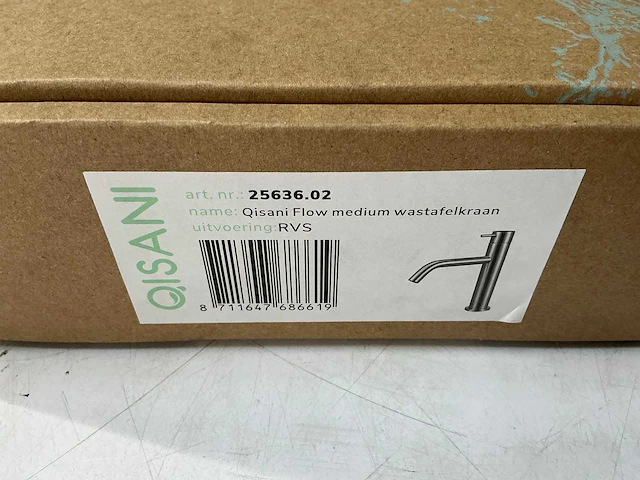 Qisani - flow - wastafelkraan - rvs 21 cm - afbeelding 4 van  4