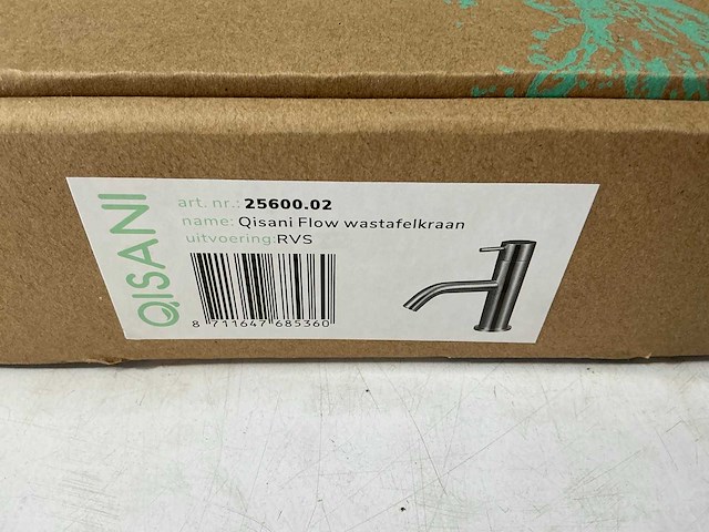 Qisani - flow - wastafelkraan - rvs - afbeelding 3 van  4