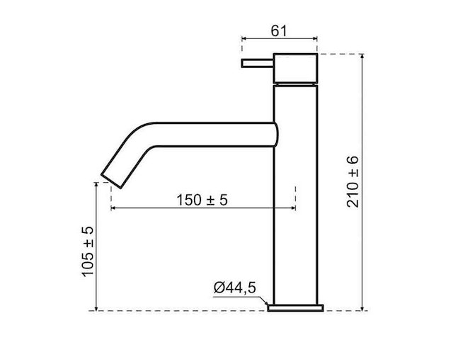 Qisani - flow - wastafelkraan - zwart 21 cm - afbeelding 2 van  4