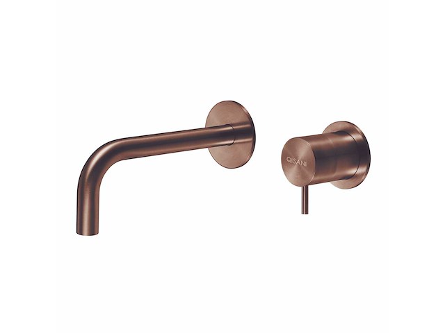 Qisani - flow - wastafelkraan uitloop afbouwdeel - copper 15 cm - afbeelding 1 van  5