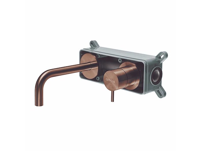 Qisani - flow - wastafelkraan uitloop afbouwdeel - copper 15 cm - afbeelding 2 van  5