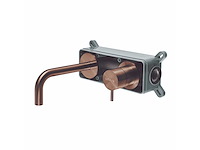 Qisani - flow - wastafelkraan uitloop afbouwdeel - copper 15 cm - afbeelding 2 van  5