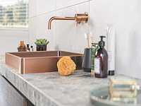 Qisani - flow - wastafelkraan uitloop afbouwdeel - copper 15 cm - afbeelding 4 van  5