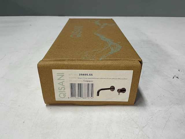 Qisani - flow - wastafelkraan uitloop afbouwdeel - copper 15 cm - afbeelding 6 van  7