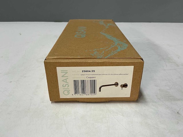 Qisani - flow - wastafelkraan uitloop afbouwdeel - copper 21 cm - afbeelding 3 van  4