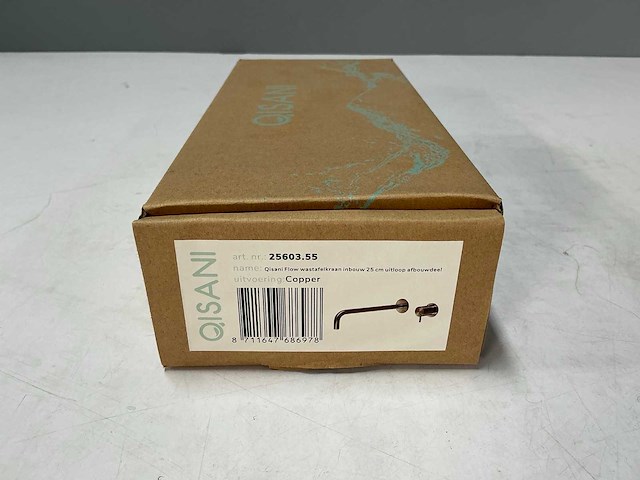 Qisani - flow - wastafelkraan uitloop afbouwdeel - copper 25 cm - afbeelding 3 van  4