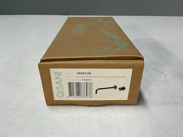 Qisani - flow - wastafelkraan uitloop afbouwdeel - copper 25 cm - afbeelding 3 van  4