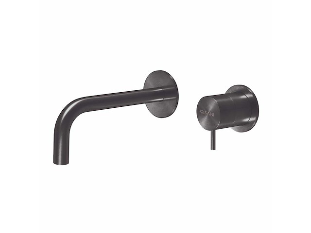 Qisani - flow - wastafelkraan uitloop afbouwdeel - gun metal 15 cm - afbeelding 1 van  5