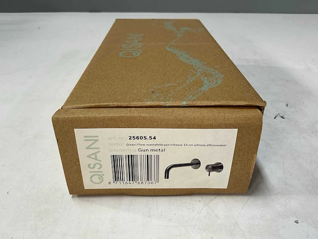Qisani - flow - wastafelkraan uitloop afbouwdeel - gun metal 15 cm - afbeelding 4 van  5