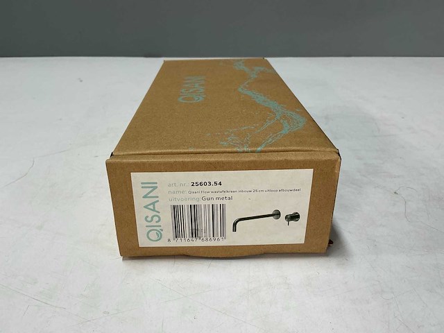 Qisani - flow - wastafelkraan uitloop afbouwdeel - gun metal 25 cm - afbeelding 3 van  4