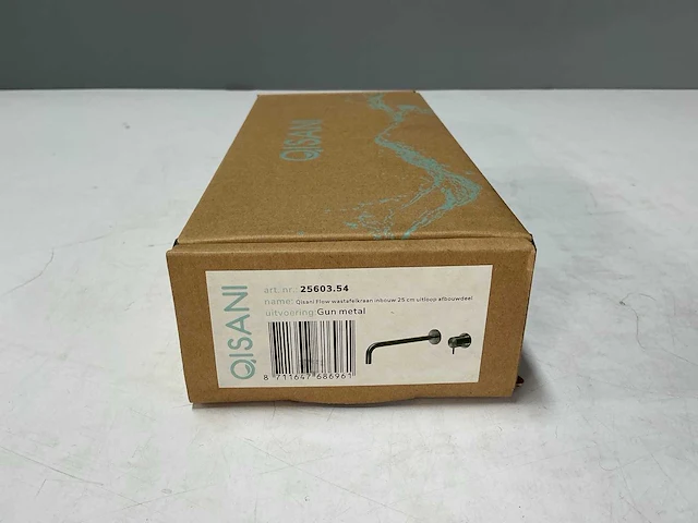 Qisani - flow - wastafelkraan uitloop afbouwdeel - gun metal 25 cm - afbeelding 3 van  4