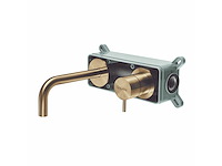 Qisani - flow - wastafelkraan uitloop afbouwdeel - light gold 15 cm - afbeelding 4 van  5