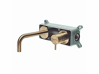 Qisani - flow - wastafelkraan uitloop afbouwdeel - light gold 15 cm - afbeelding 2 van  5