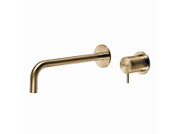 Qisani - flow - wastafelkraan uitloop afbouwdeel - light gold 21 cm - afbeelding 1 van  4