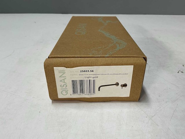 Qisani - flow - wastafelkraan uitloop afbouwdeel - light gold 25 cm - afbeelding 3 van  4