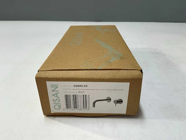 Qisani - flow - wastafelkraan uitloop afbouwdeel - rvs 15 cm - afbeelding 5 van  6